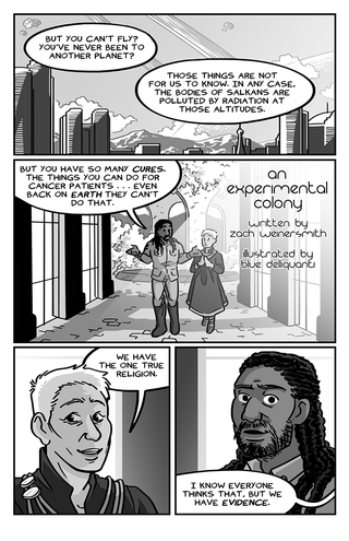 Illustration for article titled A Twisted Comic About A Space Colony Where Medical Experiments Are Holy